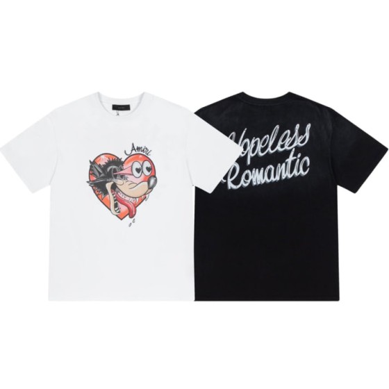 AMIRI Hopeless Romantic Wolf Heart T-Shirt